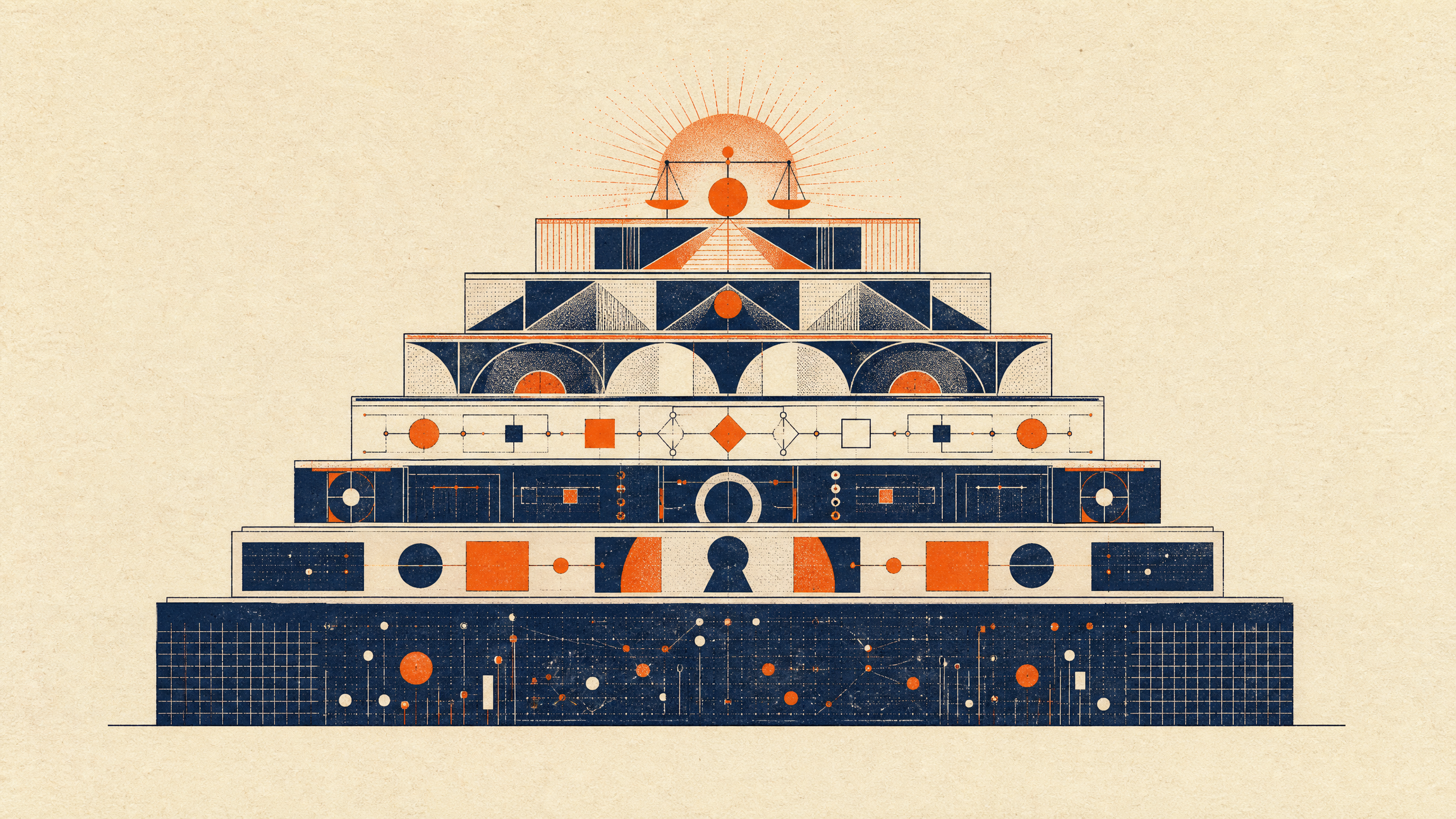 Seven Level Sovereign Stack Risograph