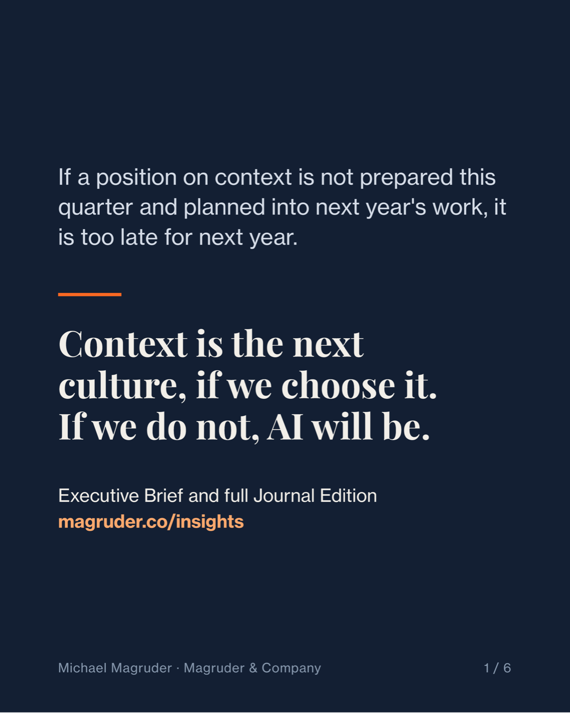 Context is the Next Culture: The Q4 Imperative